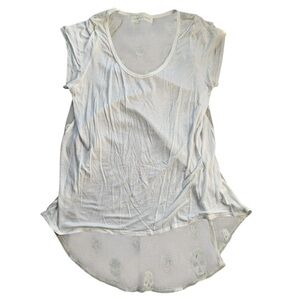 Vintage Havana White T Shirt With Skull Sheer Back L